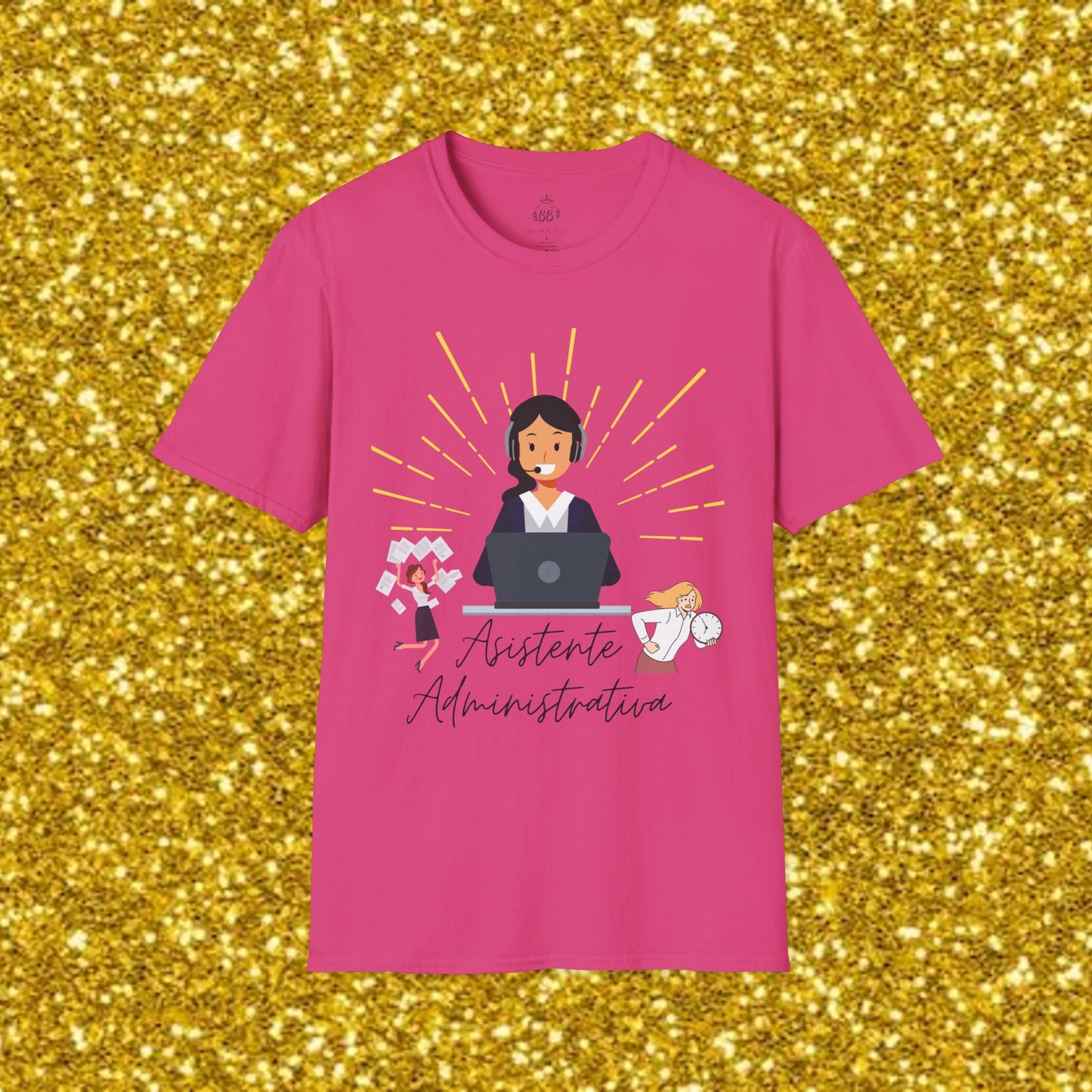 Camiseta inspiradora de asistente administrativo para profesionales