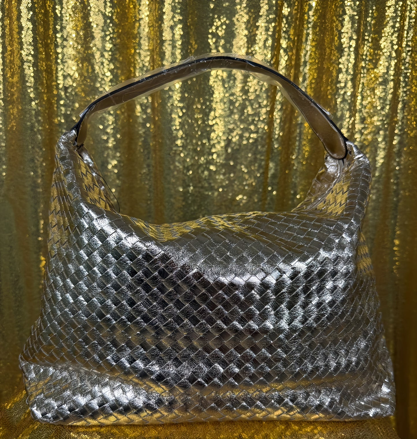 Luxe Weave Bag-Gold