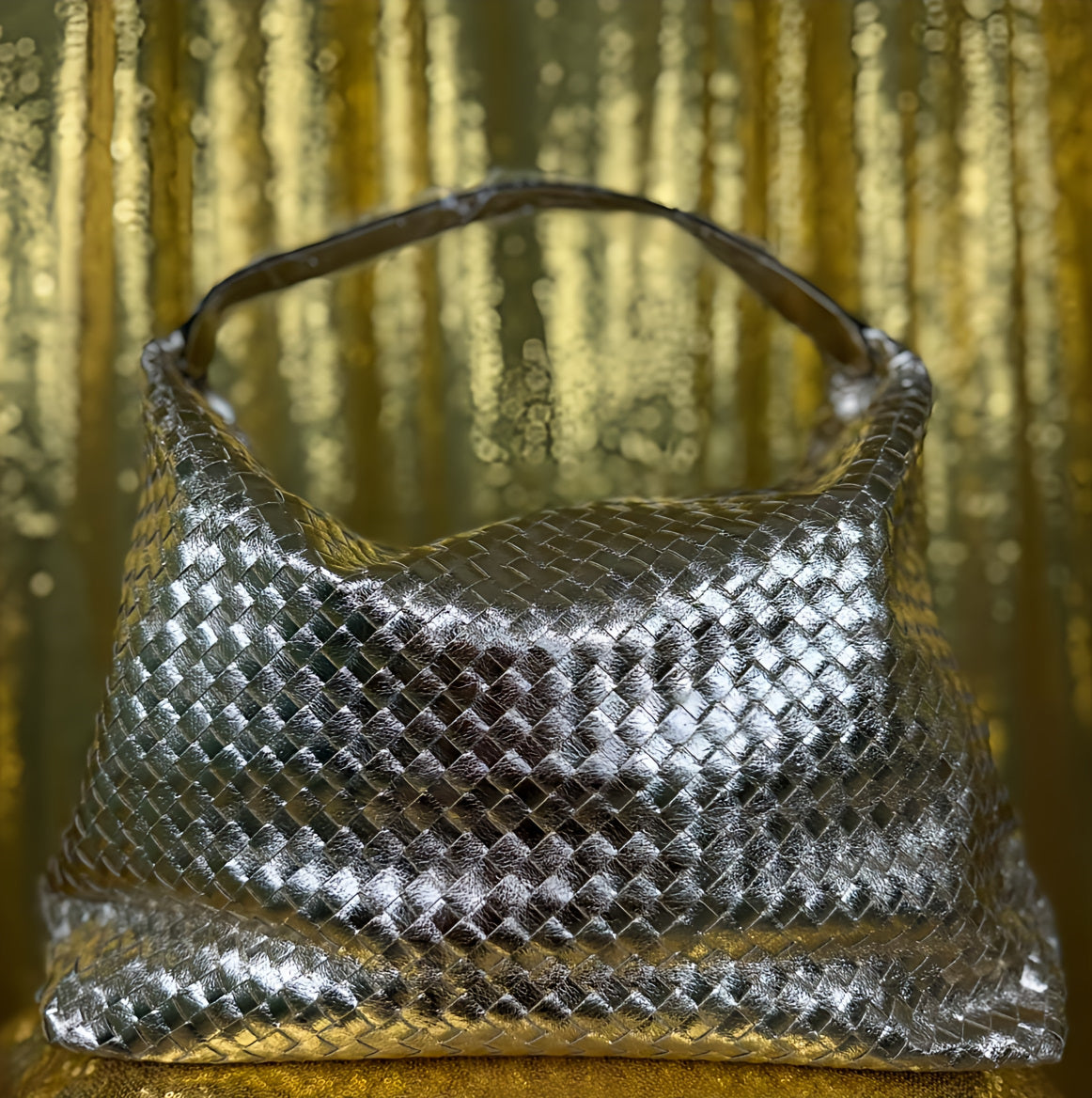 Luxe Weave Bag-Gold