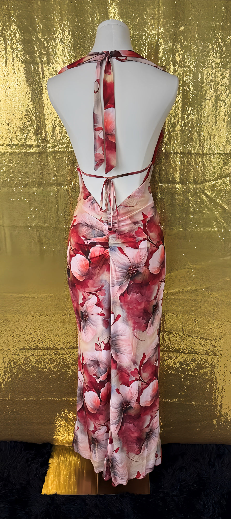 Red Heart Midi Dress