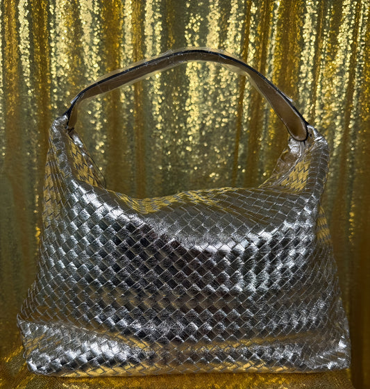Luxe Weave Bag-Gold